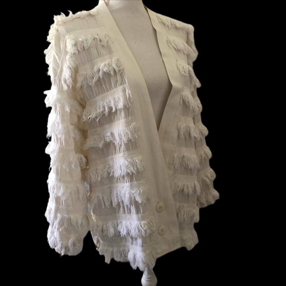 Vintage Marshall Rousso Las Vegas button Jacket Fringe Jungle Zebra Theme Small - Picture 9 of 12